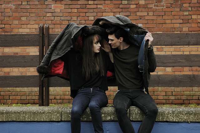 couple staring to each other